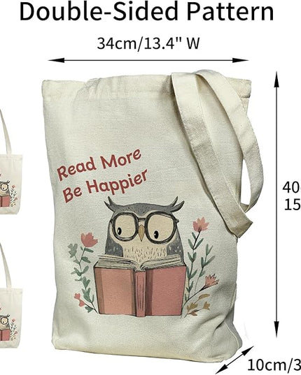 Tote Bag for Women, Reusable Zippered Canvas Bag with Handles Pocket Thick Canvas, for Grocery Shopping Beach Gift