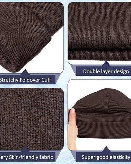 SATINIOR 56 Pieces Bulk Winter Beanies Gloves Set Touchscreen Gloves Hats Combo Pack for Winter Homeless Men Women