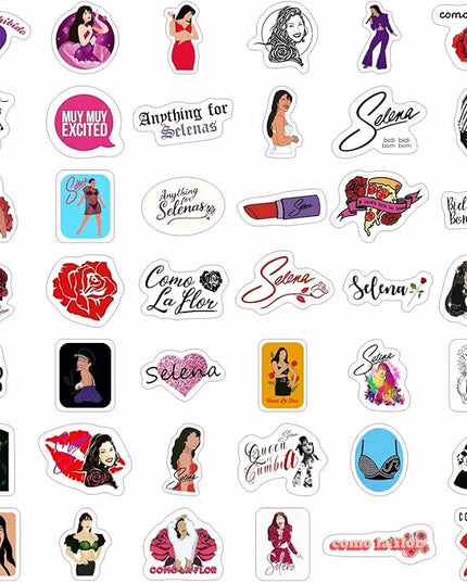 BulbaCraft Selen_a Quintanill_a Stickers for Water Bottles - Waterproof Selenaa Stickers, Gifts for Women and Men, Gifts for Women & Men