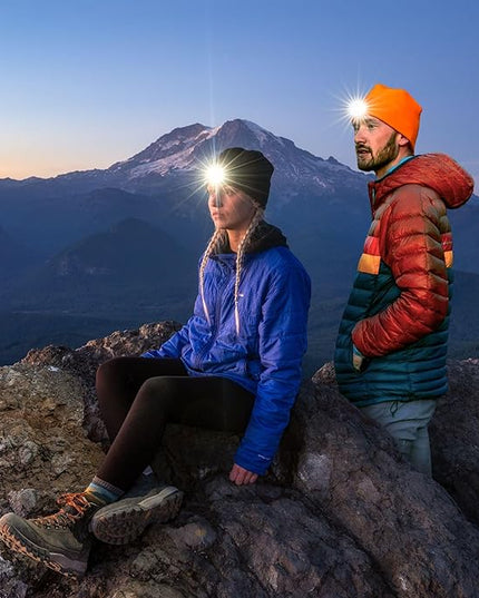 POWERCAP LED Hat Light 150 Lumens Rechargeable Fleece Beanie with Bright Built-in Headlamp Waterproof LED Warm One Size Cap