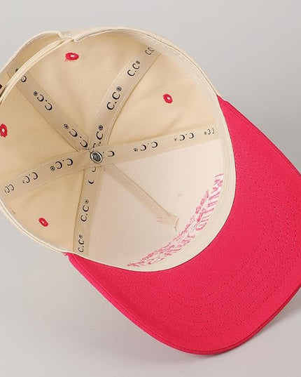 MIRMARU Two-Tone Vintage Canvas Trucker Hats for Men & Women, Adjustable Size Baseball Caps with Trendy Embroidered Design