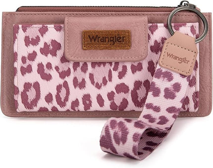 Montana West X Wrangler Wallet for Women Ladies Female Card Cases & Money Organizers Wristlet with Wallet Large Clutch with Coin Purse Smooth Zipper and Rfid Lining WG179-W013PK