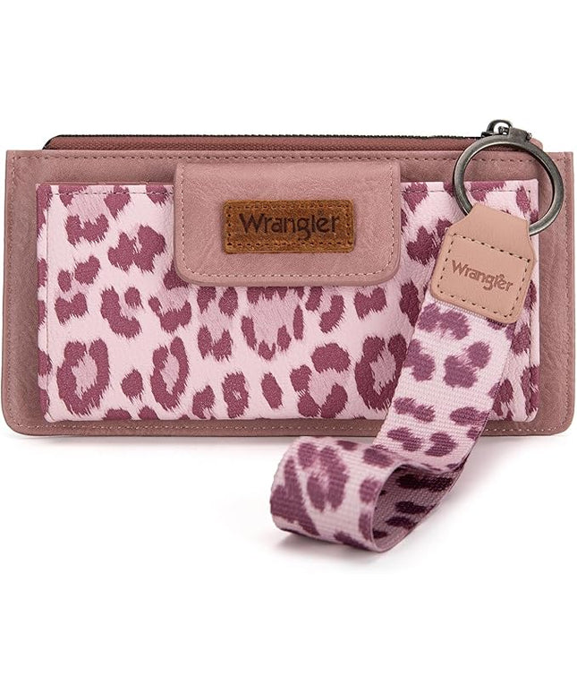 Montana West X Wrangler Wallet for Women Ladies Female Card Cases & Money Organizers Wristlet with Wallet Large Clutch with Coin Purse Smooth Zipper and Rfid Lining WG179-W013PK