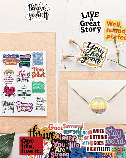300-400pcs Motivational Sticker, Inspirational Words Stickers (300pcs)