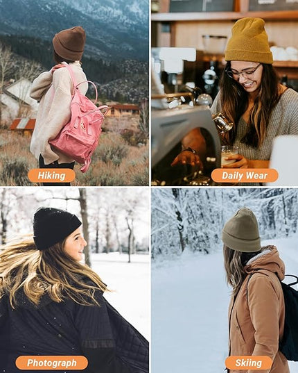 NPQQUAN Beanie for Men Women Winter Hats for Mens Beanie Cuffed Knit Beanies Skull Cap