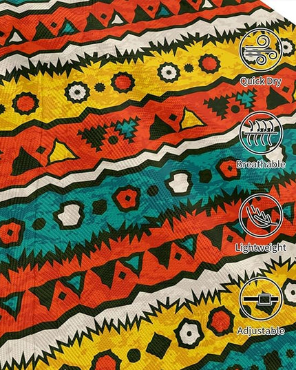 African Ethnic Tribal Style Baseball Cap for Men Women, Fashion Adjustable African Hat Casual Trucker Hats Sun Caps