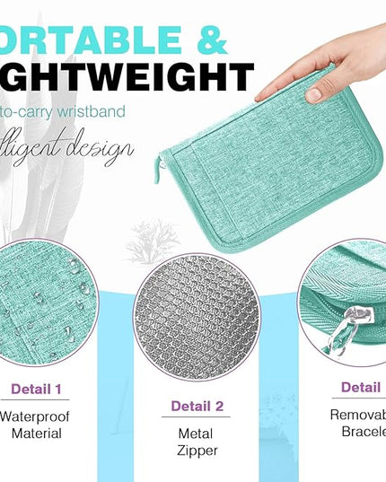 Single Passport Holder for Travel, RFID Travel Document Organizer for Women Waterproof Passport Wallet Men Portable Case for Cards, Boarding Pass, ID, Money, Tickets with Zipper