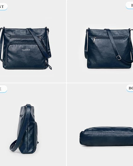 Crossbody Purses for Women Soft Vegan Leather Cross Body Handbag Lightweight Medium Shoulder Purse Travel Casual Bag