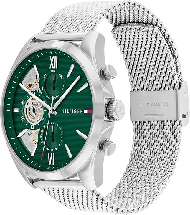 Tommy Hilfiger Men's Quartz Multifunction Watch - Stainless Steel - 5ATM/50 Meters Water Resistance - A Timeless, Modern Classic - Gift for Him - 43.5mm