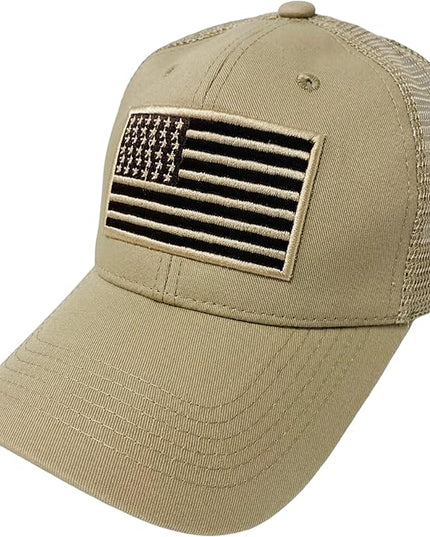 Roytrense Embroidered American Flag Unisex Baseball Cap (100% Cotton)