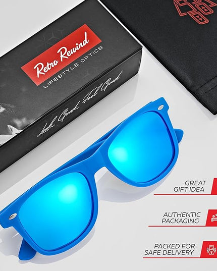 Retro Rewind Polarized Sunglasses for Men and Women - UV Protection Classic Sun Glasses