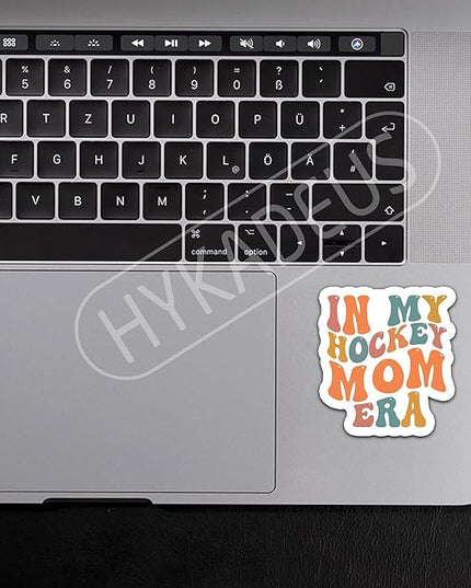 (3Pcs) in My Hockey Mom Era Sticker Hockey Sticker Hockey Decals Waterproof Vinyl Decal for Book, Laptop, Phones, Tumblers, Water Bottles, Hockey Gifts for Mom Mama, 3" x 2.8"