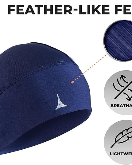 Helmet Liner Sweat Wicking Skull Cap Beanie. Ultimate Performance Moisture Wicking. Fits Under Helmets