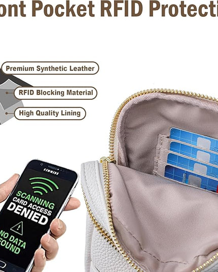 INICAT Small Anti Theft Crossbody Bags Women Valentine's Day Gifts, Vegan Leather Sling Cross Body Purse Travel Essentials
