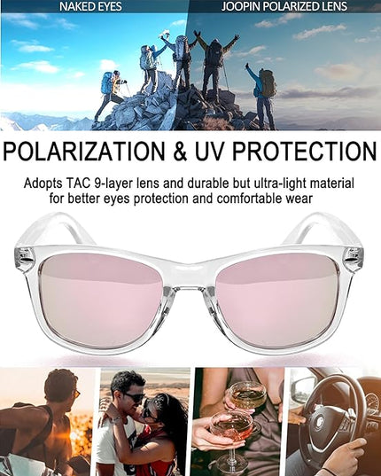 Joopin Square Sunglasses Polarized UV Protection Trendy Designer Sun Glasses Men Women