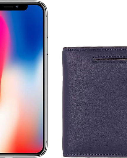 Toughergun Women’s Small Slim Leather Wallet with RFID Protection, Compact Bifold Mini Purse with Clear ID Window