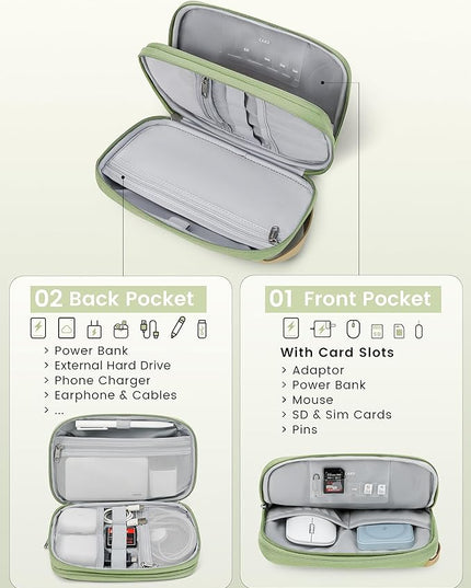 Travelkin Travel Cord Organizer, Electronic Organizer Travel Case, Cable Organizer Bag For Cords,Chargers Phone, Sd Card,Usbs