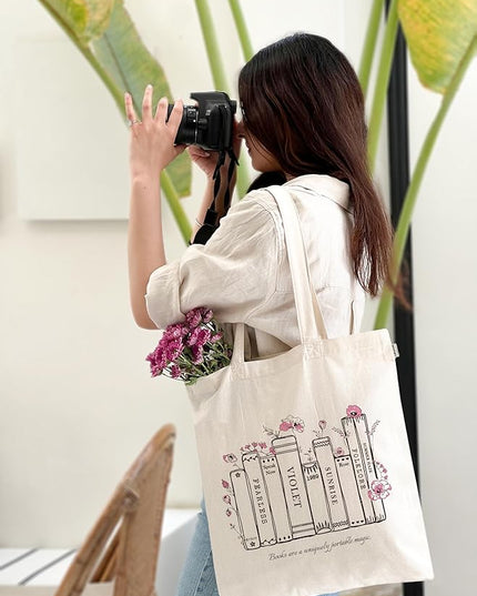 Eco Right Tote Bag for Women, Reusable Grocery Bag, Canvas Tote Bag for Shopping, Cotton Bag for Daily Use, Gifts for Women