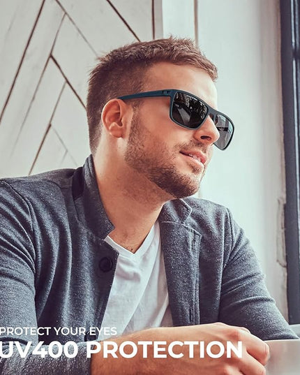 KALIYADI Polarized Sunglasses for Men, Lightweight Sun Glasses with UV Protection for Driving Fishing Golf