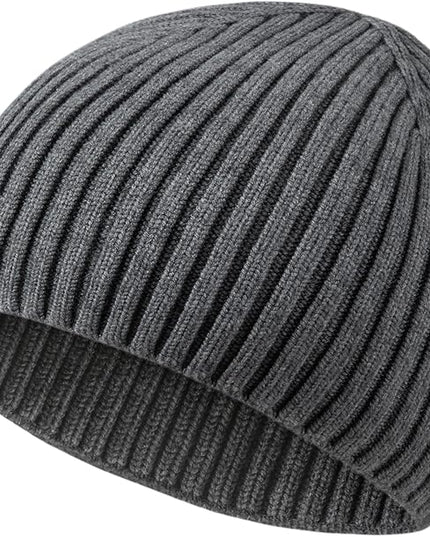choshion Wool Knit Fisherman Beanie Hat for Men Women,Cuffless Warm Short Cuff Beanies Toboggan Ski Hats Winter Skull Cap