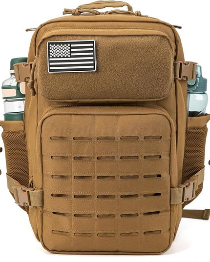 QT&QY 25L/45L Military Tactical Backpack For Men Molle Daypack 3 Day Bug Out Bag Hiking Rucksack With Bottle Holder
