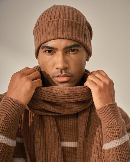 KVSS 100% Pure Cashmere Beanie for Women & Men Knit Winter Hat Cuff Rib Cap | Luxury from Inner Mongolia