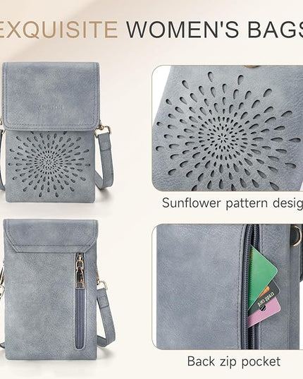 APHISON Small Crossbody Bags for Women Trendy, Leather Phone Wallet Purses Handbags Card Slots with Adjustable Strap