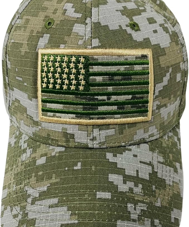 Roytrense Embroidered American Flag Unisex Baseball Cap (100% Cotton)