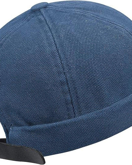 Croogo Denim Docker Hat Fashion Brimless Beanie Hat Retro Worker Skull Cap Rolled Cuff Sailor Cap Hip Hop Dancing Watch Cap