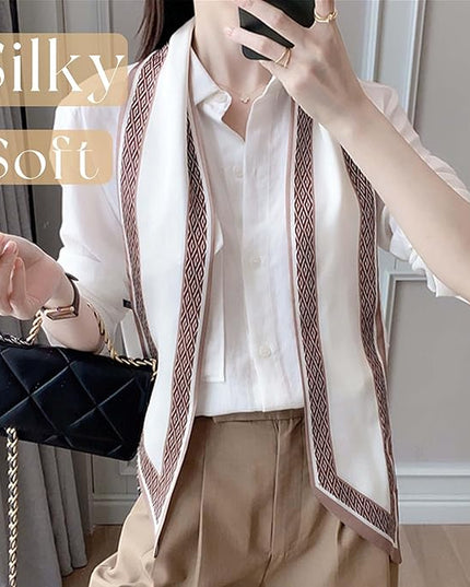 Dailyacc Hair Scarf for Women Fashion Silky Satin Headscarf Wrap Breathable Lightweight Neck Scarves For Handbag