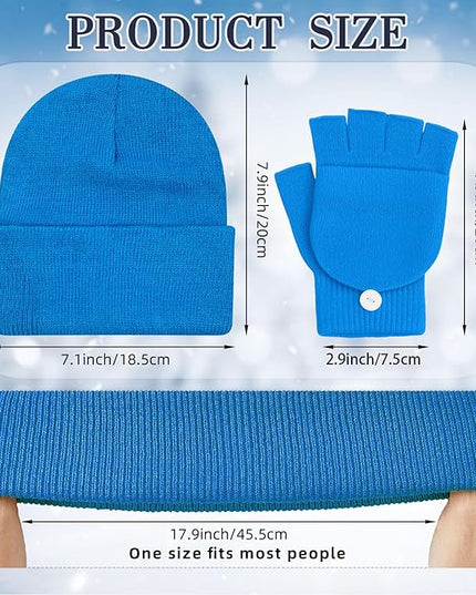 48 Pcs Bulk Winter Knit Beanies Gloves Men Women Warm Beanie Touchscreen Gloves Set Cozy Winter Accessories
