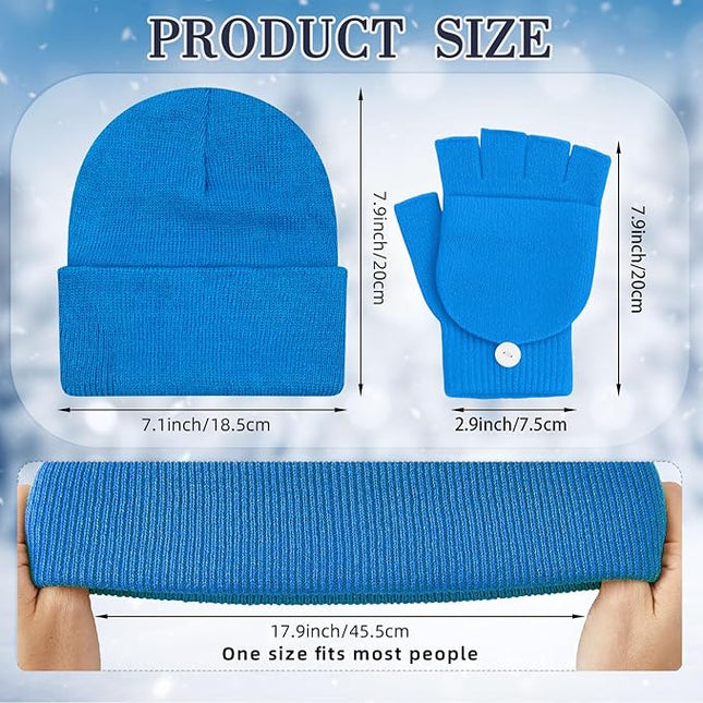 48 Pcs Bulk Winter Knit Beanies Gloves Men Women Warm Beanie Touchscreen Gloves Set Cozy Winter Accessories