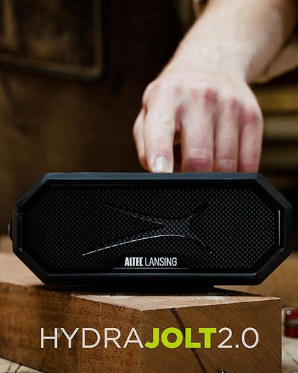 Altec Lansing Magnetic Bluetooth Speaker HYDRAJOLT 2.0, Waterproof IP67, 12W Output Power, 16H Battery, Multicolor LED, 100ft Wireless Range, Voice Assistant, USB-C Quick Charge