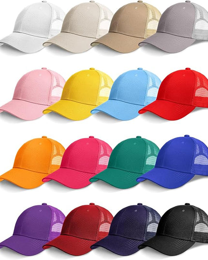 Coume Mesh Trucker Hats Bulk Sublimation Blank DIY Baseball Unisex Caps for Business Embroidery Sport Party Gift