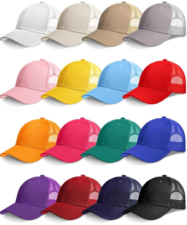 Coume Mesh Trucker Hats Bulk Sublimation Blank DIY Baseball Unisex Caps for Business Embroidery Sport Party Gift