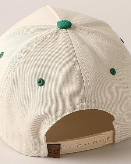 MIRMARU Two-Tone Vintage Canvas Trucker Hats for Men & Women, Adjustable Size Baseball Caps with Trendy Embroidered Design