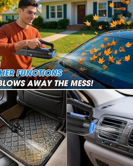 25PCS Car Cleaning Kit, Car Detailing Kit Interior with High Power Handheld Vacuum Cleaner, Windshield Cleaner, Cleaning Gel, Professional Auto Accessories for Men, Women