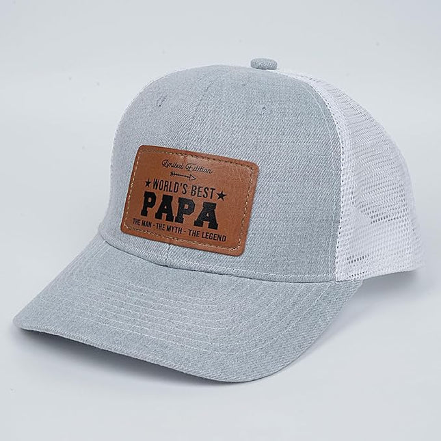VIOZOFA Men's Hat Gifts - Men Cap Gifts for Christmas Father's Day Birthday Trucker Hat Leather Pattern Baseball Cap