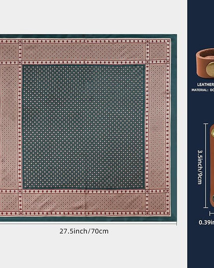 27.5 Inches Square Silk Feeling Neck Scarf for Men Necktie Silk Bandanas Pocket Square Cowboy Scarves
