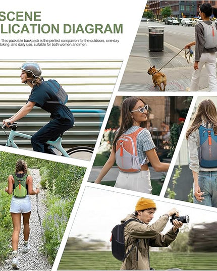 FIORETTO 10L Lightweight Packable Hiking Backpack Small Foldable Daypack for Women Men Compact Travel Backpack for Camping & Outdoor, Green