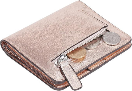 AINIMOER Small Leather Wallet for Women, Ladies Credit Card Holder RFID Blocking Women's Mini Bifold Pocket Purse