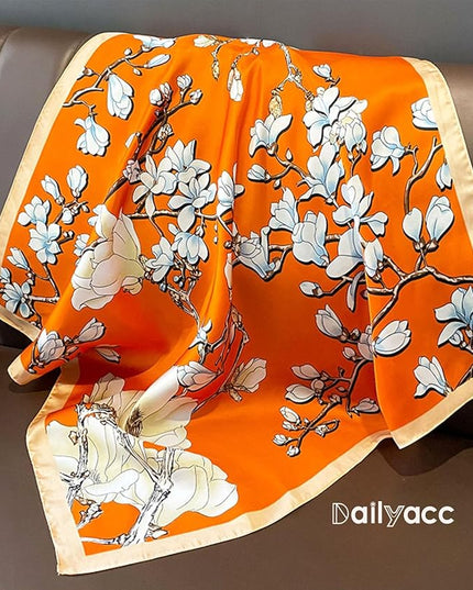 Dailyacc Hair Bandanas Scarf For Women Lightweight Fashion Neck Silk Satin Head Scarves For Sleeping Handbags Scarf