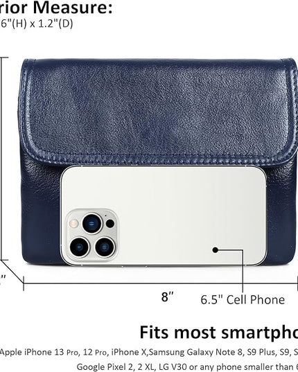 befen Genuine Leather Small Crossbody Bags for Women Cell Phone Bag Cross Body Purses,Silver Zipper