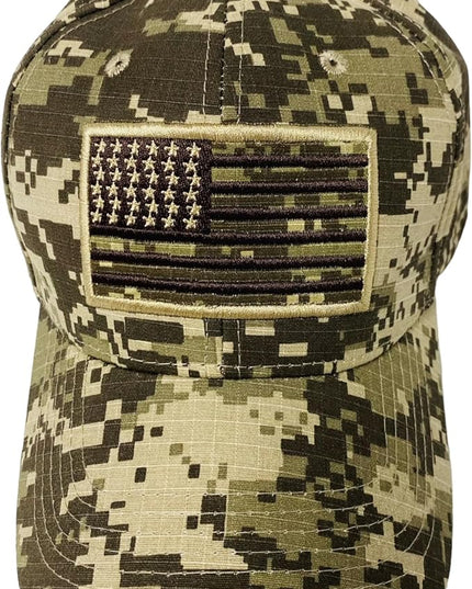 Roytrense Embroidered American Flag Unisex Baseball Cap (100% Cotton)