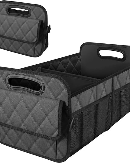 Deosk Car Trunk Organizer for SUV, Car Organizers and Storage with 6 Pocket, Car Accessories for Women/Men 50L Waterproof Polyester Trunk Organizer(Medium,Charcoal)