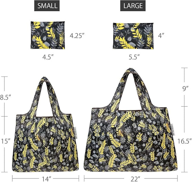 allydrew Large Foldable Tote Nylon Reusable Grocery Bags