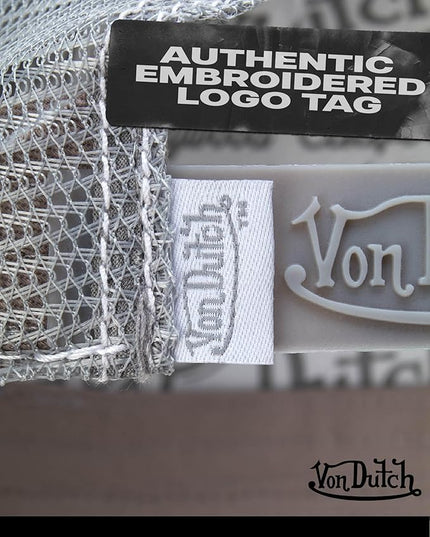 Von Dutch Unisex Trucker Hat - Curved Bill Mesh Back Retro Classic Adjustable Snapback Baseball Cap for Men and Women