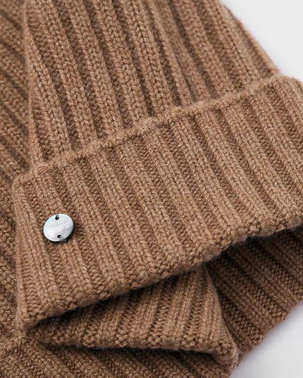 KVSS 100% Pure Cashmere Beanie for Women & Men Knit Winter Hat Cuff Rib Cap | Luxury from Inner Mongolia