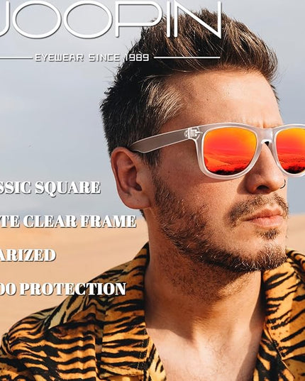 Joopin Square Sunglasses Polarized UV Protection Trendy Designer Sun Glasses Men Women