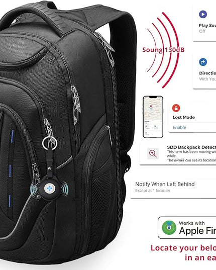 Swissdigital Design TSA Business Laptop Backpack For Men with Apple Find My,Travel Backpack With USB Charging Port,RFID Pockets Presents For Men Fits 15.6 Inch Computer | J16BT9508F-1